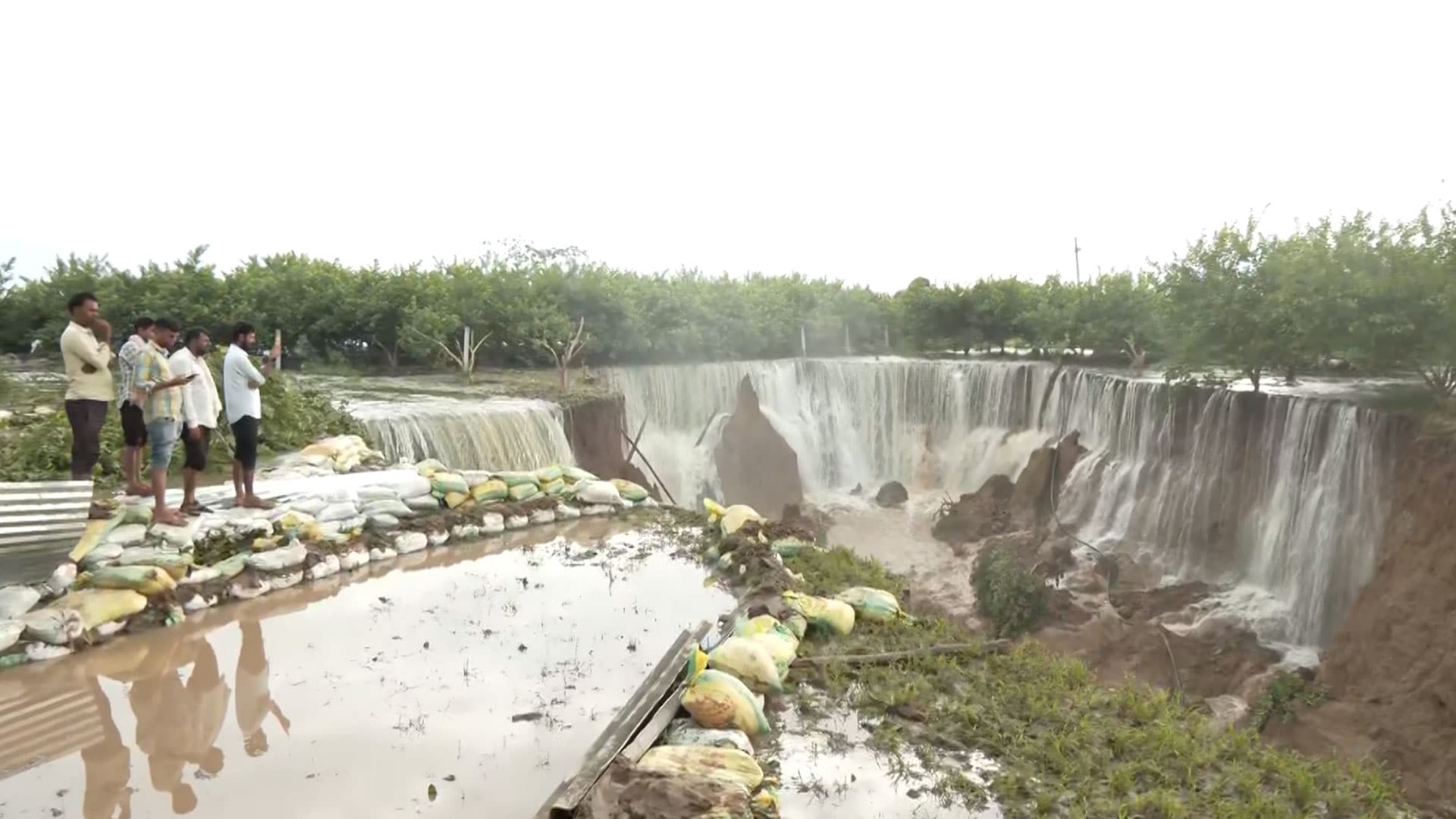 2-Km Crater Forms In Rajasthan Village As Dam Overflows Due To Heavy Rain