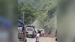 Video: Boulders Roll Down Hill, Hit Vehicles, Disrupt Road Link In Arunachal