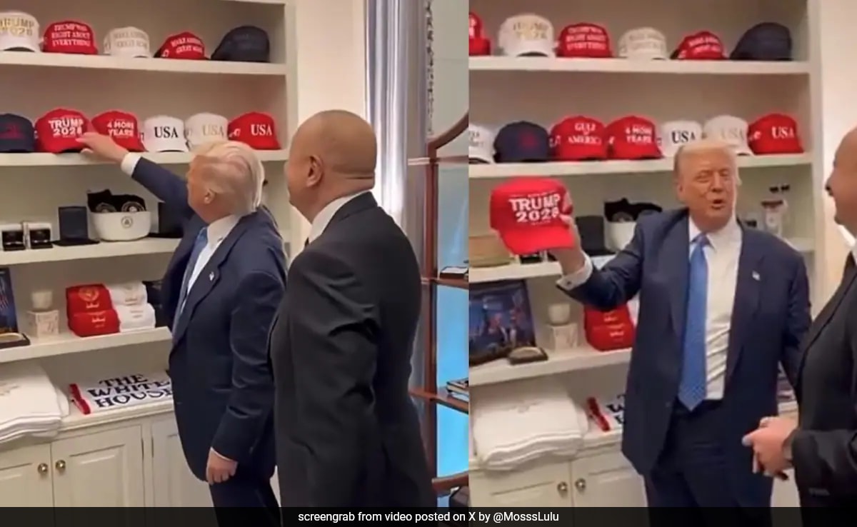 "Trump 2028" Caps At White House Merch Room Teases 3rd Term Re-run