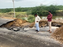 Rajasthan: बारिश के चलते बालोतरा रिफाइनरी के पास निर्माणाधीन हाईवे क्षतिग्रस्त, 3 साल से चल रहा है काम