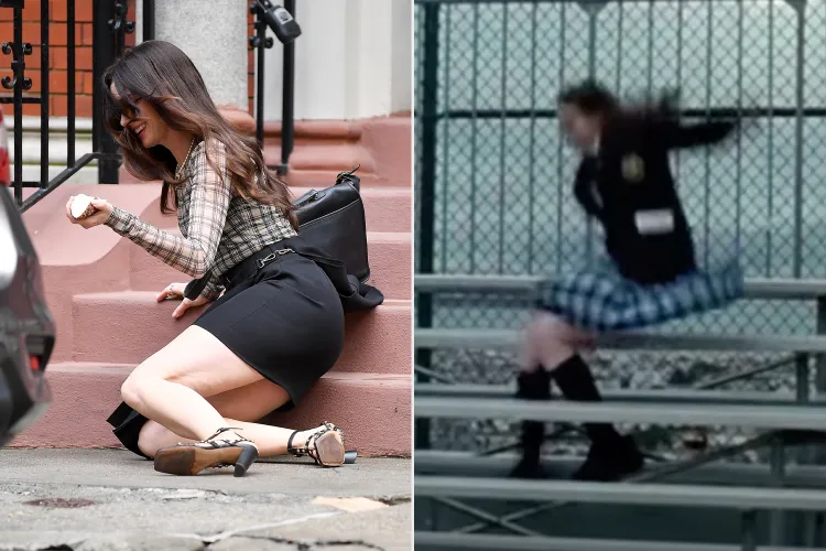 Anne Hathaway's LOL Reaction To Her Accidental Fall On <i>Devil Wears Prada 2</i> Set. Watch