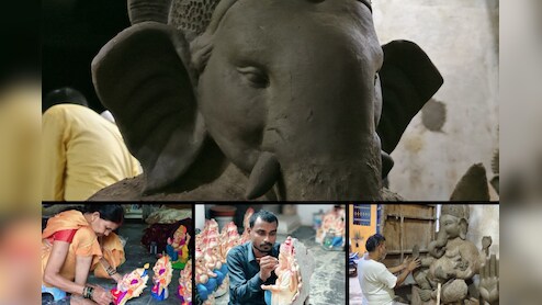 तीन - चार महीने की मेहनत, 300 से 30 हजार तक कीमत... कुम्हार परिवार तैयार कर रहे खास गणेश भगवान की मूर्तियां