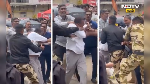 Nashik News: त्र्यंबकेश्वर मंदिराबाहेर जोरदार राडा! भाविकाला सुरक्षारक्षकाकडून जबर मारहाण Video viral