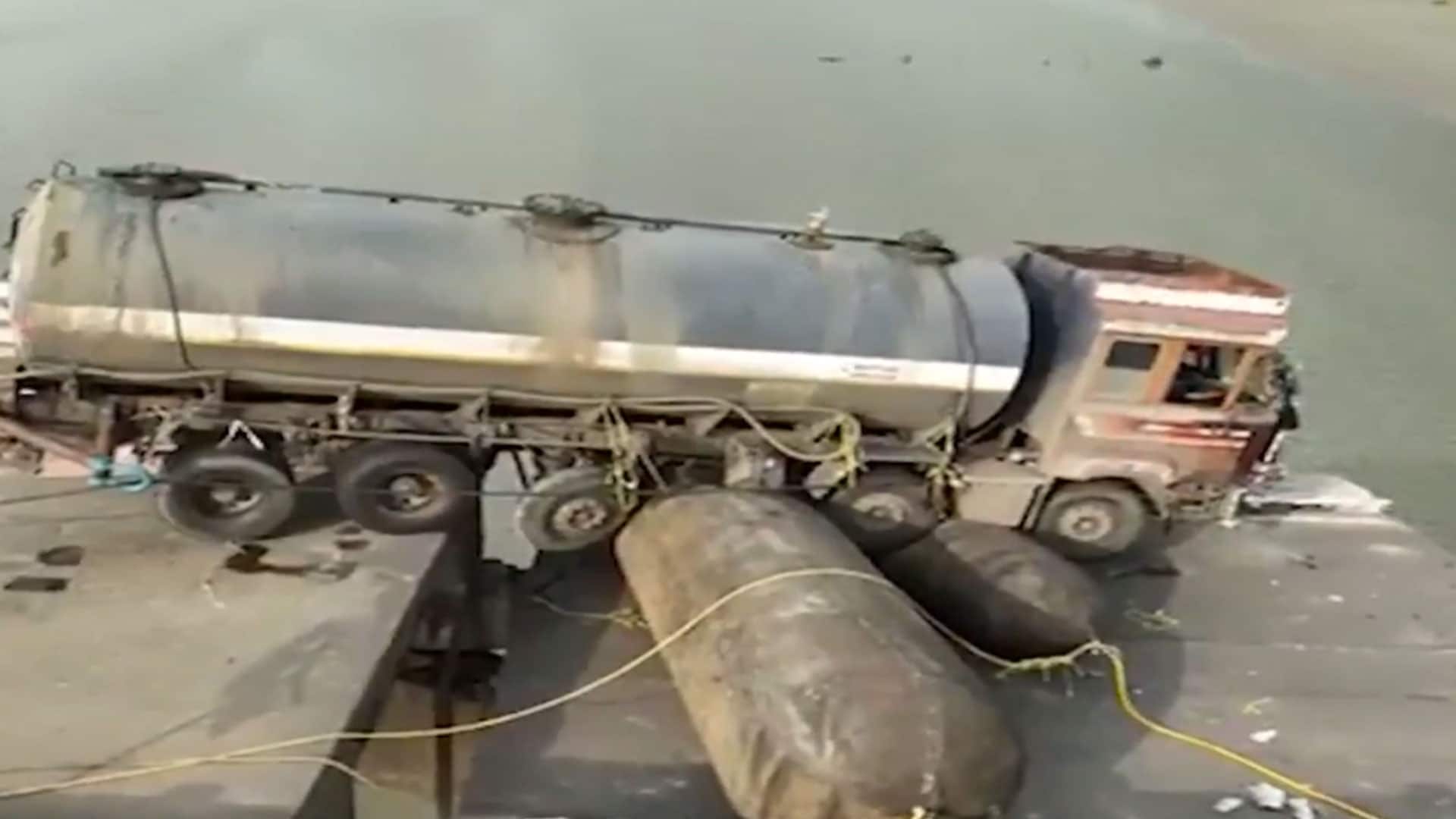 'Hanging' Oil Tanker Removed From Gujarat Bridge After Nearly A Month