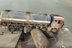 'Hanging' Oil Tanker Removed From Gujarat Bridge After Nearly A Month 'Hanging' Oil Tanker Removed From Gujarat Bridge After Nearly A Month