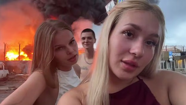 Russian Influencers Arrested For Posing In Front Of Oil Depot Hit By Ukraine