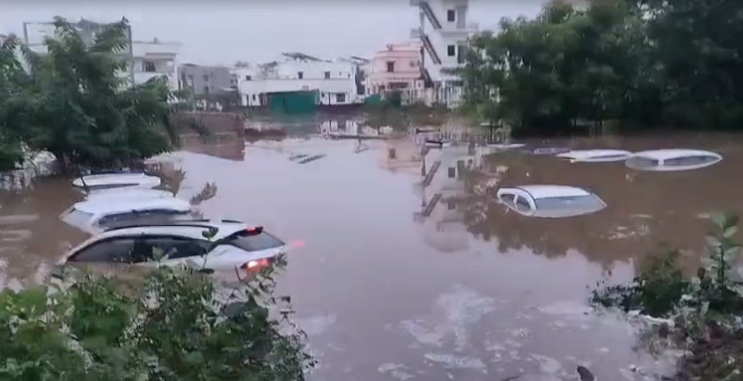 Video: Cars Submerged, Houses Flooded After Rain In Gujarat's Himmatnagar