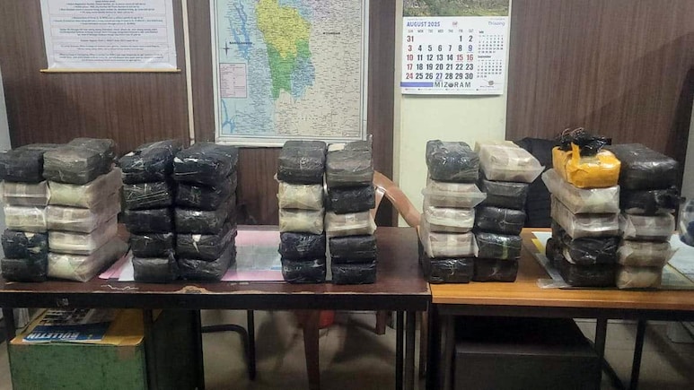 Drugs Worth Rs 75 Crore Seized In Mizoram, 8 Arrested Drugs Worth Rs 75 Crore Seized In Mizoram, 8 Arrested