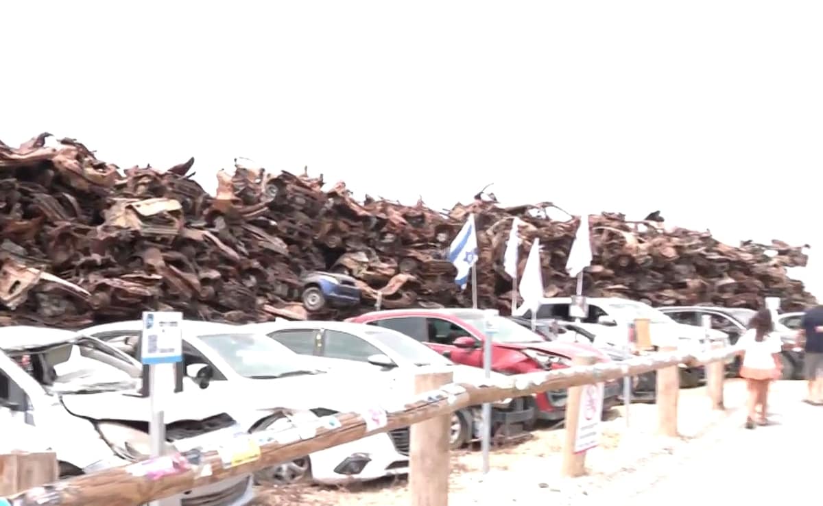 Israel's 'Car Wall': A Graveyard Of Vehicles To Remember Hamas' Terror Attack