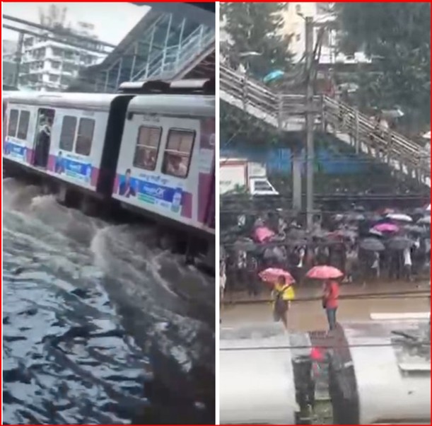 Mumbai Local Update: मूसलाधार बारिश से ठप मुंबई लोकल की रफ्तार, नालासोपारा से सेंट्रल-हार्बर तक, देखें हालात