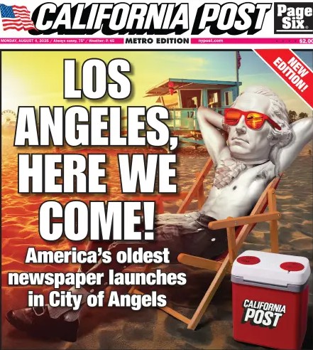 New York Post Goes Hollywood: 'The California Post' To Make Debut In 2026