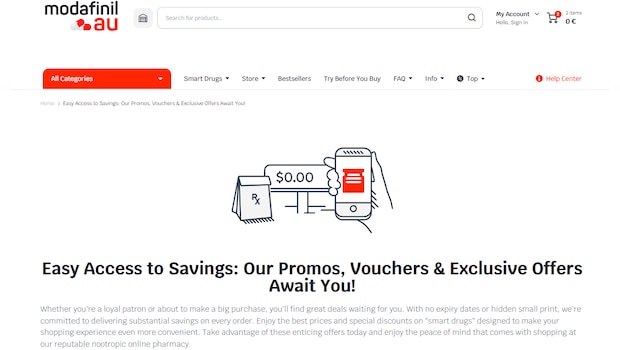 Enjoy exclusive savings on Modafinil at ModafinilAU Enjoy exclusive savings on Modafinil at ModafinilAU