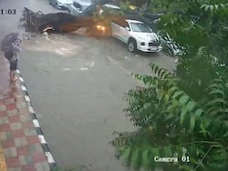 Video: Massive Tree Uprooted, Crashes Onto 2 Bikers In Delhi Rain Chaos