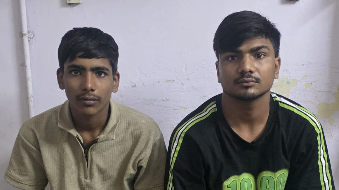 The two accused in Asif Qureshis murder - Ujjwal and Gautam
