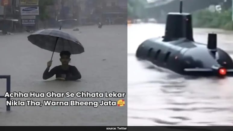 "Submarine Service Launched In Mumbai": Memes Take Over Amid Rain, Flooding "Submarine Service Launched In Mumbai": Memes Take Over Amid Rain, Flooding