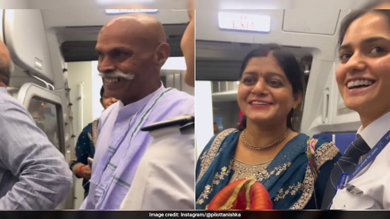 Emotional Video Shows IndiGo Pilot Welcoming Family As They Board Flight: "It Felt Like Life..." Emotional Video Shows IndiGo Pilot Welcoming Family As They Board Flight: "It Felt Like Life..."