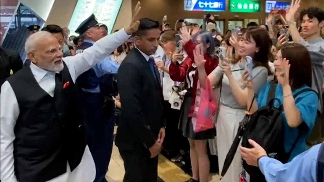 Watch: 'Modi San Welcome' Chants Echo As PM Modi Reaches Sendai