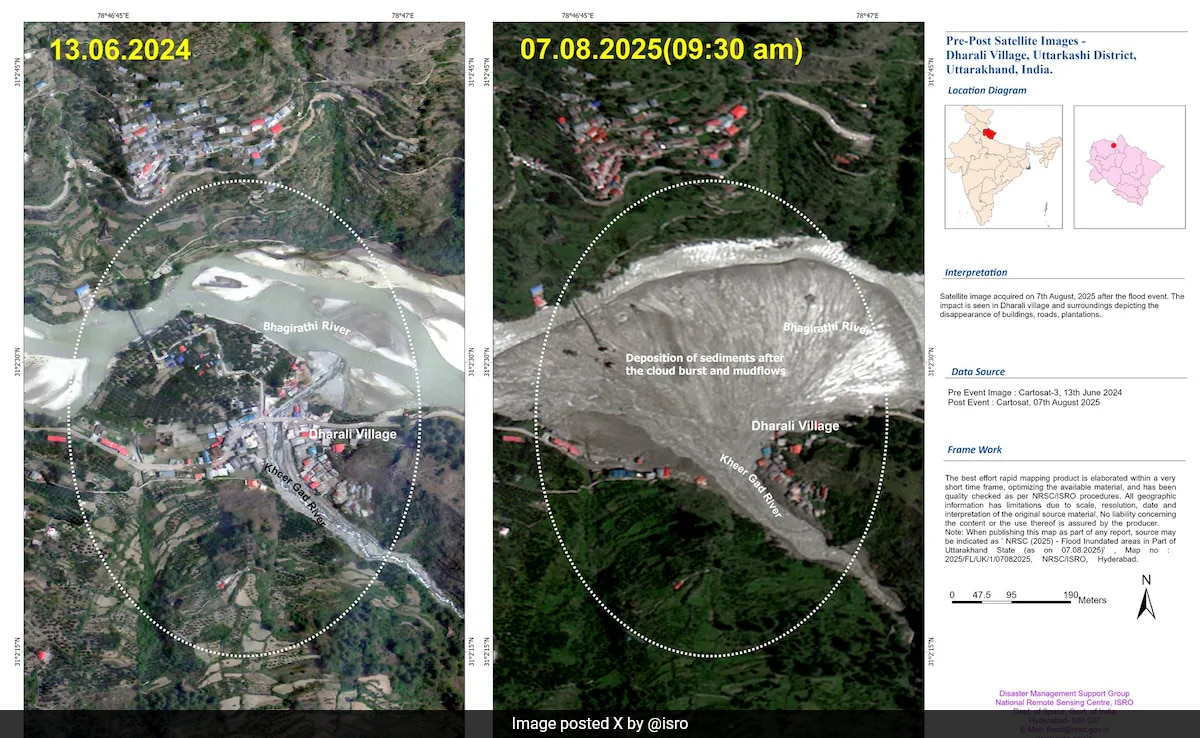 How ISRO's Satellite Insights Are Helping Uttarkashi Disaster Relief Ops