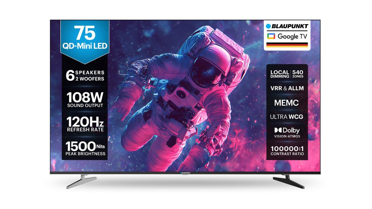 Blaupunkt Mini LED TV हुए भारत में लॉन्च: 75-इंच तक साइज, गेमिंग फीचर्स और 108W साउंड, जानें कीमत