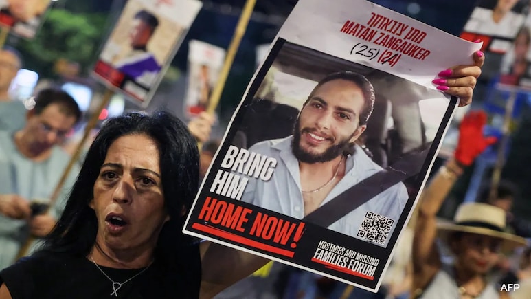 "If He Returns In Coffin...": Gaza Hostage's Mother's Vow To Israel's Netanyahu "If He Returns In Coffin...": Gaza Hostage's Mother's Vow To Israel's Netanyahu