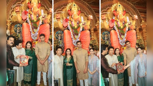 Arjun Tendulkar News: साखरपुड्यानंतर अर्जुन तेंडुलकर पहिल्यांदाच मीडियासमोर, सहकुटुंब लालबागच्या राजाचे दर्शन PHOTOS