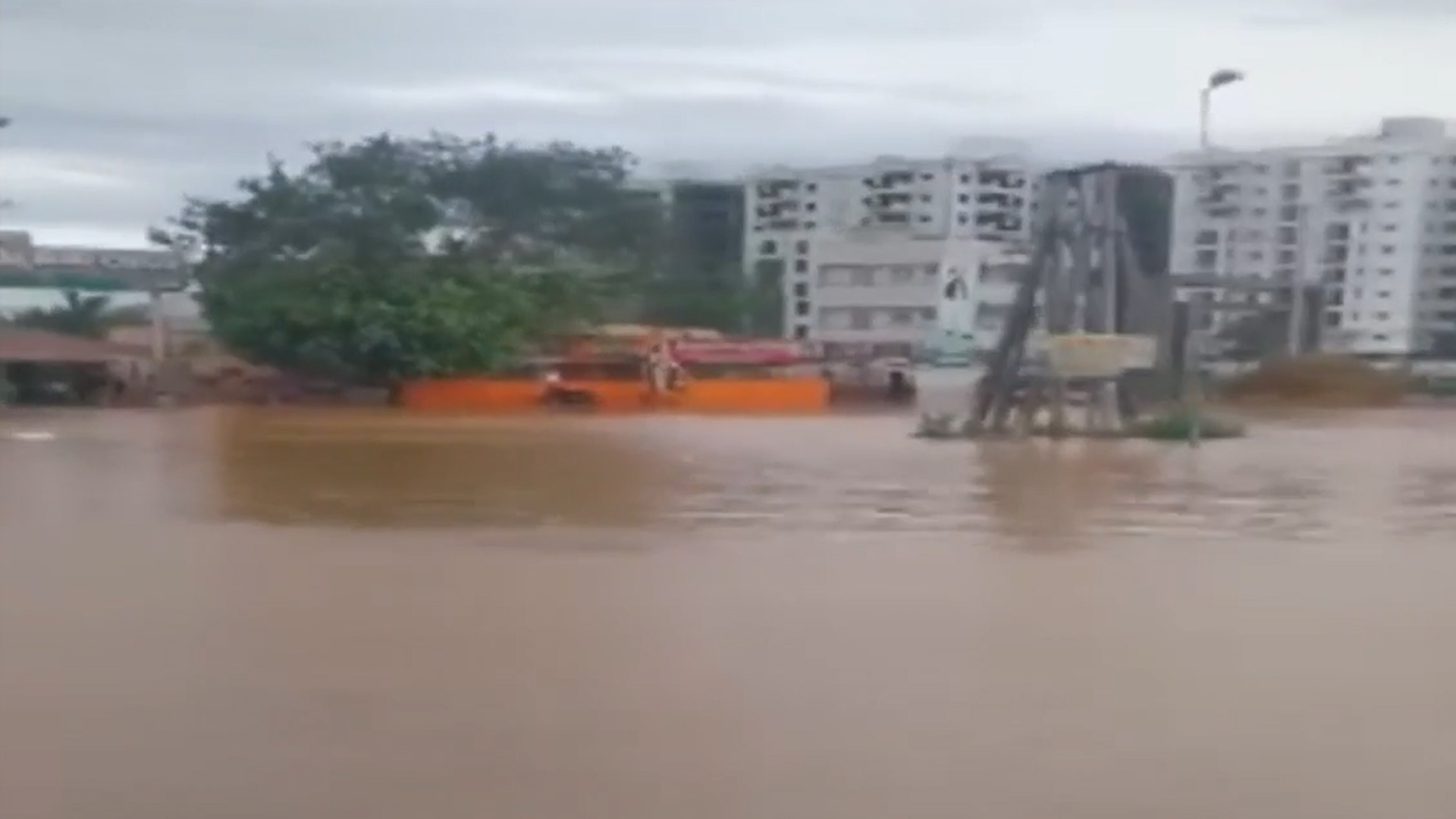 Key Toll Plaza Flooded After Heavy Rain In Andhra's Vijayawada