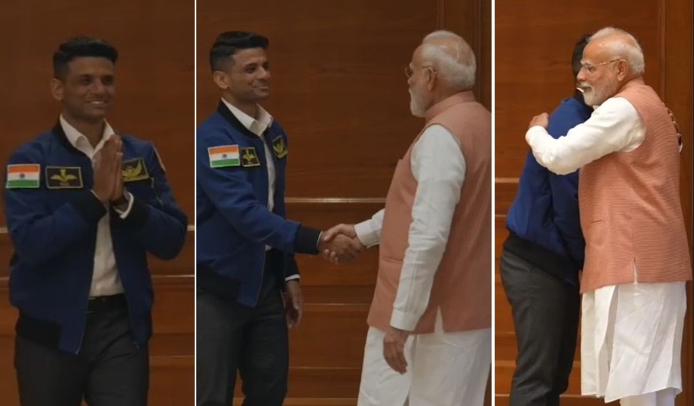 शुभांशु शुक्ला ने हाथ जोड़कर किया नमस्कार तो पीएम मोदी ने लगाया गले... ऐसी रही दोनों की मुलाकात