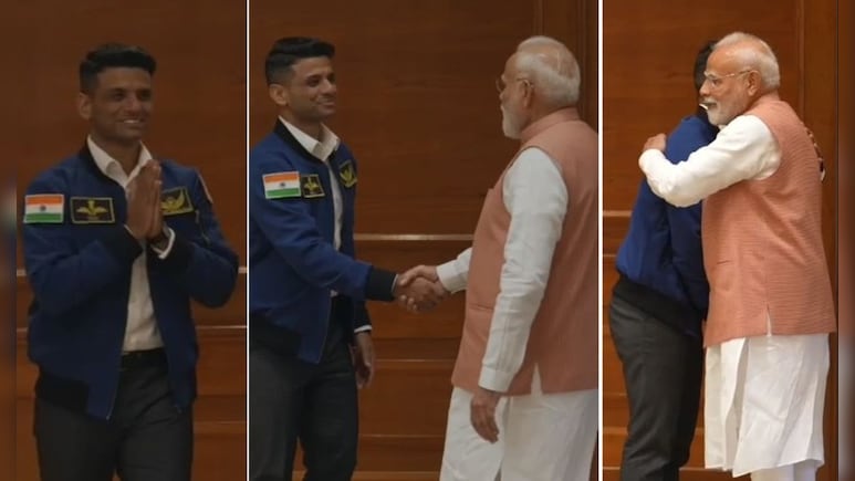 शुभांशु शुक्ला ने हाथ जोड़कर किया नमस्कार तो पीएम मोदी ने लगाया गले... ऐसी रही दोनों की मुलाकात