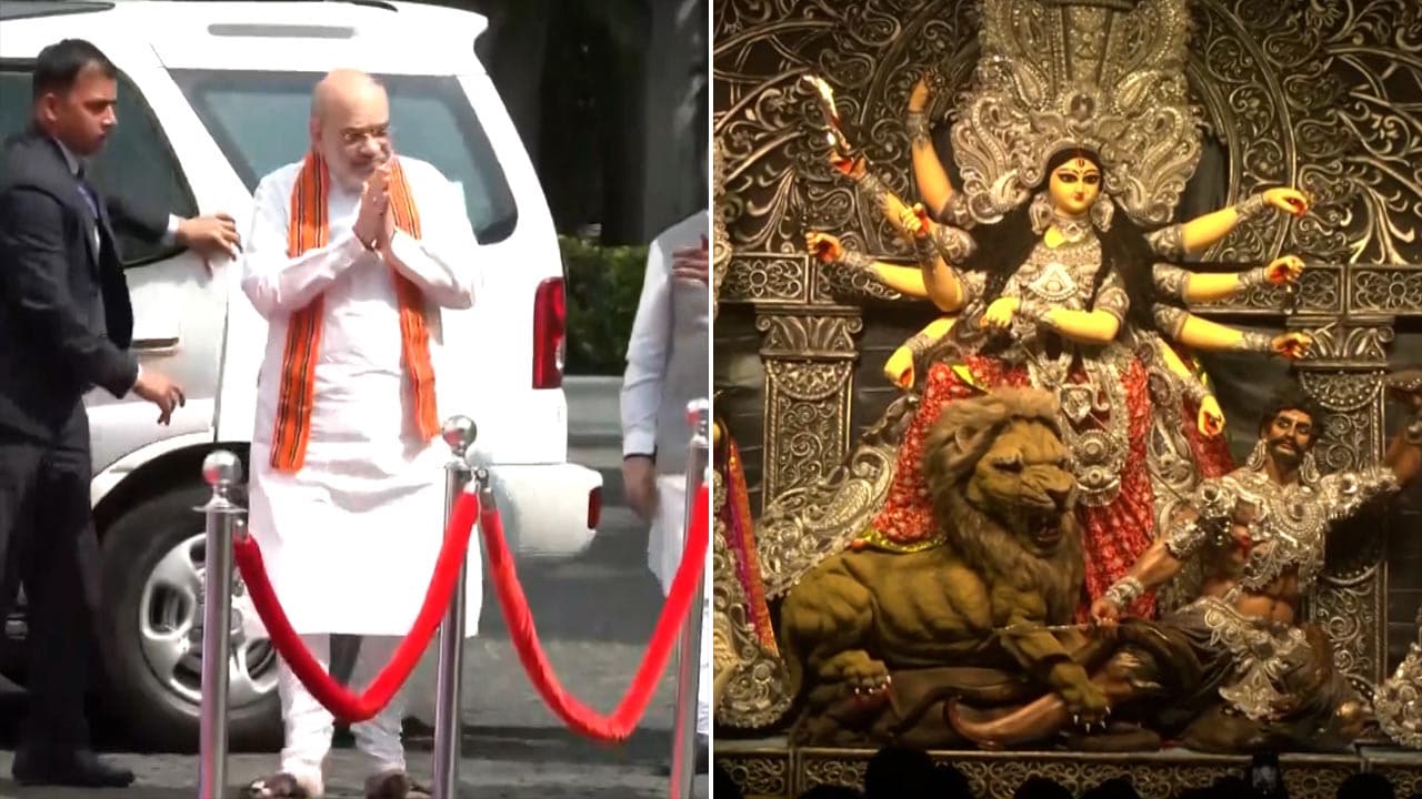 Video : Amit Shah In Kolkata To Take Part In Durga Puja Festivities