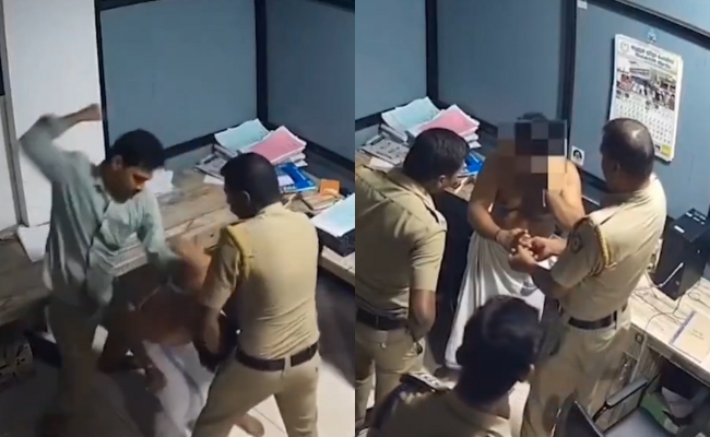 Massive Row In Kerala After CCTV Shows Cops Thrashing Congress Worker