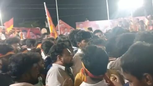 On Camera, Moment Stampede Broke Out At Actor-Politician Vijay's Rally