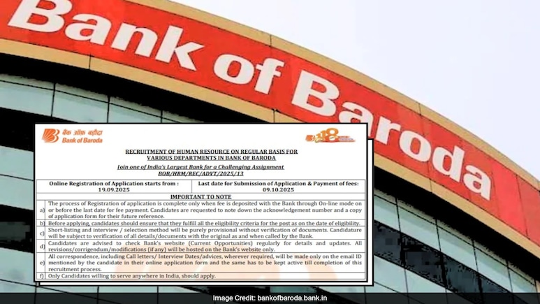 Bank Of Baroda Recruitment 2025: Apply Online For Manager Post, Salary Up To Rs 1,20,000 Bank Of Baroda Recruitment 2025: Apply Online For Manager Post, Salary Up To Rs 1,20,000