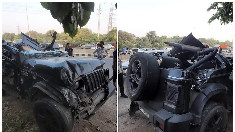 न छत बची, न दरवाजे... एक झटके में कबाड़ बन गई थार, गुरुग्राम हादसे की तस्‍वीरें देख दिल दहल उठेगा!