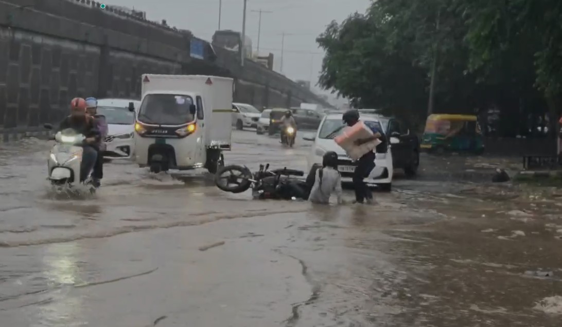 Heavy Rain Leads To Severe Waterlogging In Delhi, Gurugram