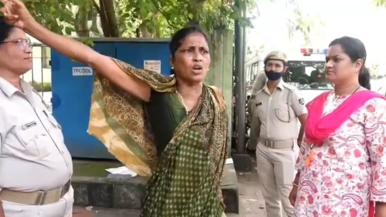 High Drama Outside Odisha Assembly After Woman Attempts To Gatecrash