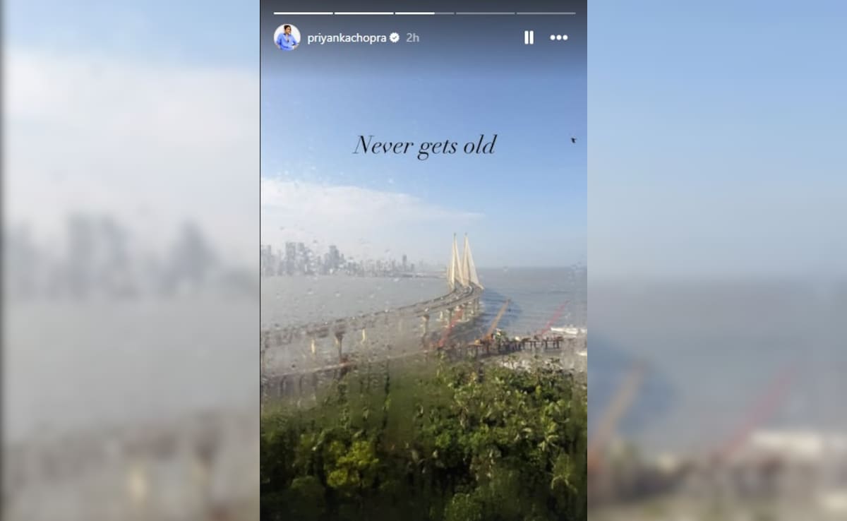 Priyanka Chopra shares the sea view in Mumbai. Photo: Instagram/priyankachopra Priyanka Chopra shares the sea view in Mumbai. Photo: Instagram/priyankachopra