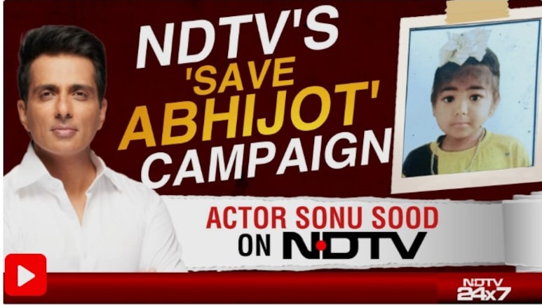 NDTV की पहल पर अभिजोत की मदद करेंगे सोनू सूद, बोले- मैं उसके परिवार से मिलूंगा, खुशी है कि उसे ज़रूरी...