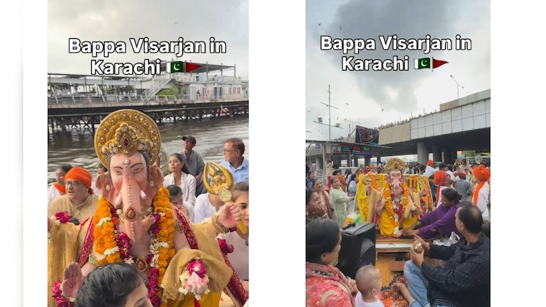 पाकिस्तान की गलियों में गूंजा 'गणपति बप्पा मोरया', कराची में इस तरह हुई बप्पा की विदाई पाकिस्तान की गलियों में गूंजा 'गणपति बप्पा मोरया', कराची में इस तरह हुई बप्पा की विदाई