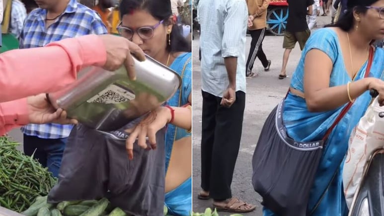 डॉलर अंडरवियर को बनाया थैला, लेकर महिला पहुंची सब्जी मंडी, लोग बोले- मेरी शक्तियों का गलत इस्तेमाल हो रहा है