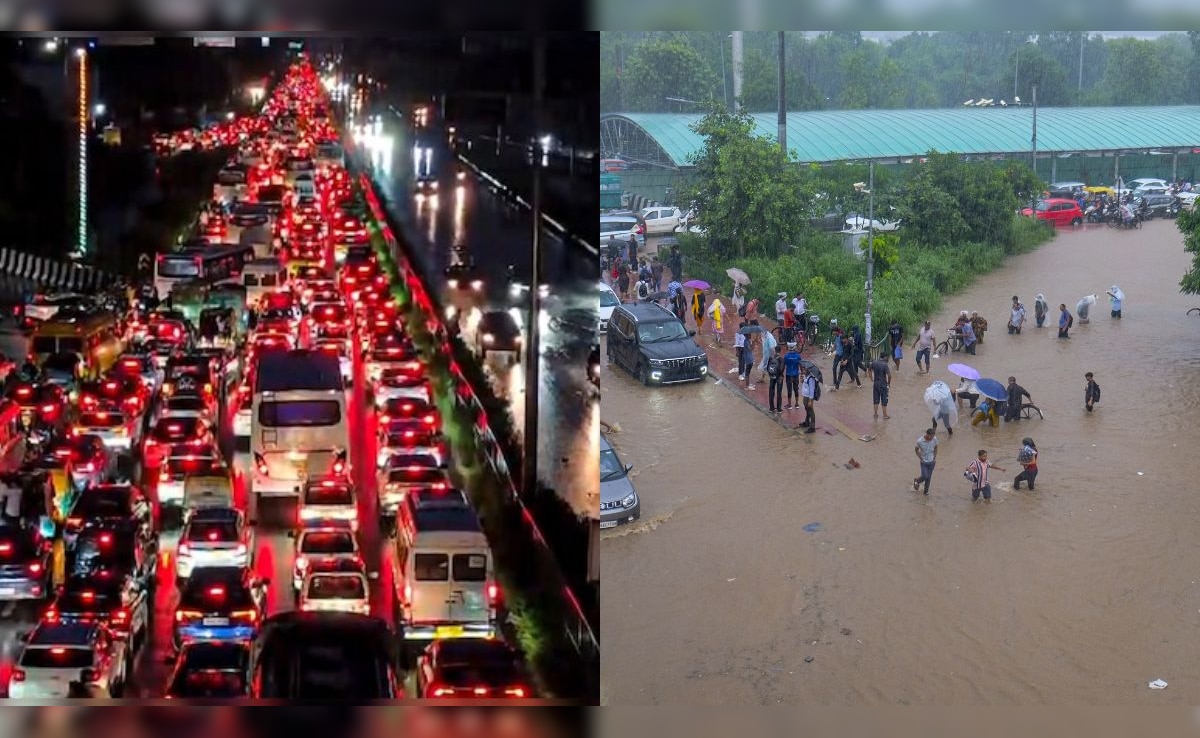 "2 Hours Rain, 20 Km Jam": Gurugram Choked Again, Opposition Targets BJP