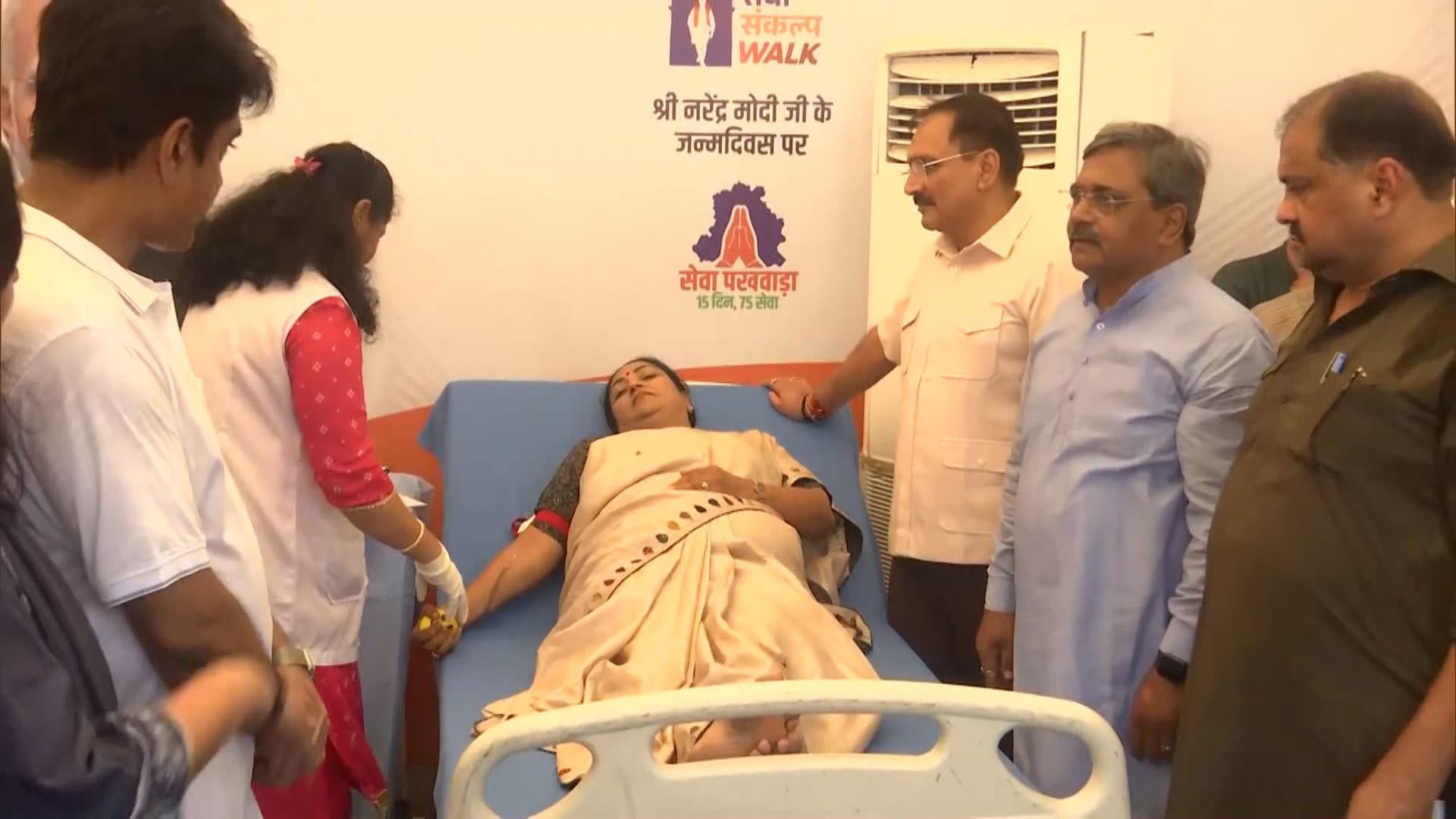 Video: Delhi CM Rekha Gupta, Ministers Donate Blood on PM Modi's 75th Birthday