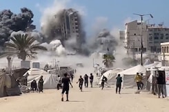 "Identified Hamas Terrorist Activity": Israeli Army Targets Gaza High-Rises "Identified Hamas Terrorist Activity": Israeli Army Targets Gaza High-Rises