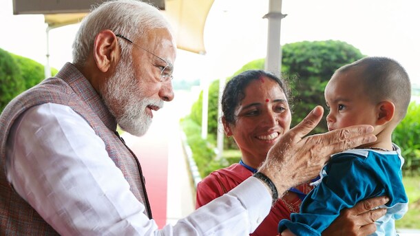 PM Modi Meets Family's Lone Cloudburst Survivor In Himachal Pradesh