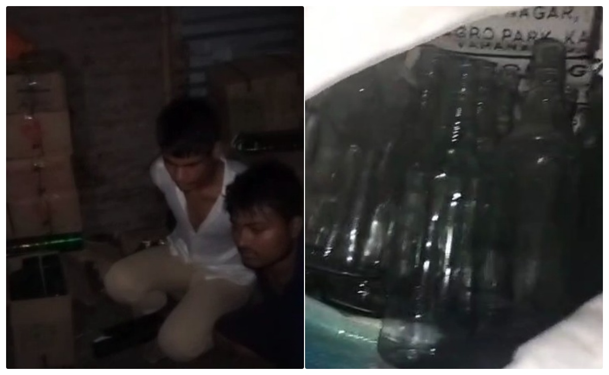 बिहार में ब्रांडेड बोतलों में बेची जा रही नकली शराब! पैकिंग कर रहे दो तस्कर दबोचे गए