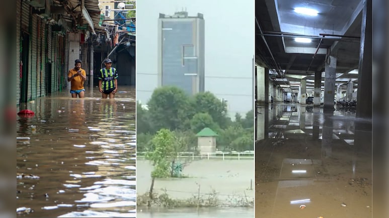 अंडरपास डूबे, सड़कें बनीं तालाब, सोसायटी की पार्किंग में भी पानी... दिल्ली-नोएडा का बारिश से बुरा हाल
