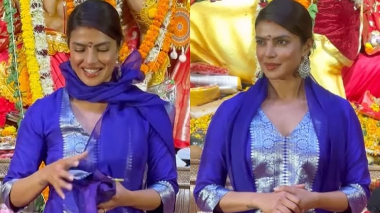 Watch: Priyanka Chopra Looks Radiant As She Arrives At Kajol-Rani Mukerji's Durga Puja Festivities