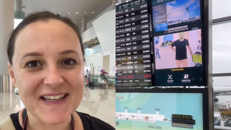Watch: Couple Uses Face ID To Check Flight Info At China's Guangzhou Baiyun Airport