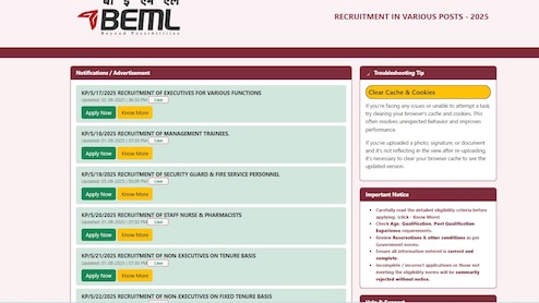 BEML में निकली सिक्योरिटी गार्ड से लेकर स्टाफ नर्स तक के लिए भर्ती, यहां जानिए सारी डिटेल