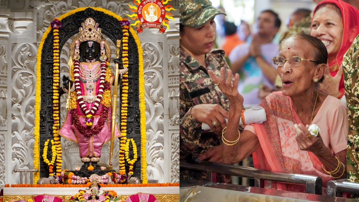 यह तस्वीर अयोध्या राम मंदिर की है. सूतक काल से पहले मंदिर दर्शनों के लिए खुला था तो यह अम्मा भी रामलला के दर्शन के लिए पहुंची थीं. दर्शन पाकर वह भाव विभोर हो गईं. यह तस्वीर अयोध्या राम मंदिर की है. सूतक काल से पहले मंदिर दर्शनों के लिए खुला था तो यह अम्मा भी रामलला के दर्शन के लिए पहुंची थीं. दर्शन पाकर वह भाव विभोर हो गईं.