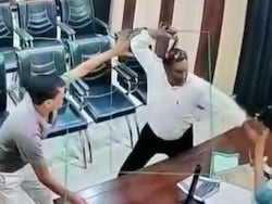 On Camera, Headmaster Pulls Out His Belt, Attacks Education Officer In UP